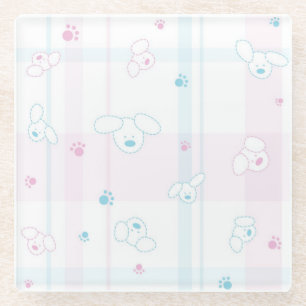 Posavasos De Vidrio Modelo lindo con los perros