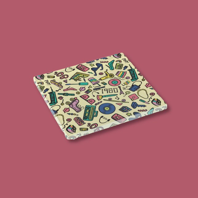 Posavasos De Vidrio Modelo lúdico de arte Doodle de los años 80 (Subido por el creador)