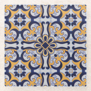 Posavasos De Vidrio Modelo portugués de la teja