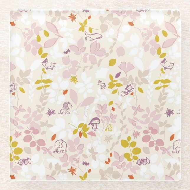 Posavasos De Vidrio modelo que exhibe animales caprichosos (Anverso)