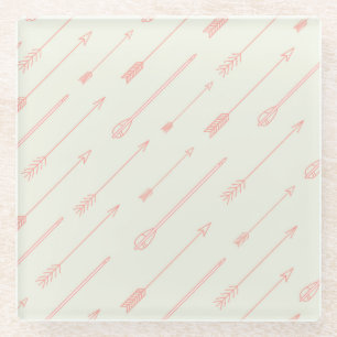 Posavasos De Vidrio Modelo resumido coral de las flechas