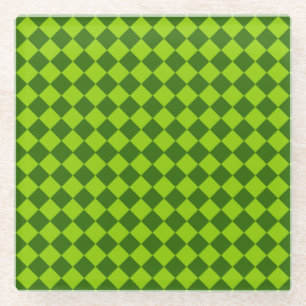 Posavasos De Vidrio Modelo verde del diamante de la combinación