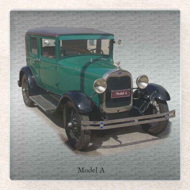 Posavasos De Vidrio Modelo verde Una montaña de vidrio (Anverso)