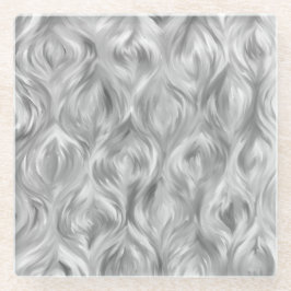 Posavasos De Vidrio Moderna escayola de bebidas de arte blanco y gris