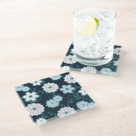Posavasos De Vidrio Moderna y elegante montaña de flores