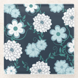 Posavasos De Vidrio Moderna y elegante montaña de flores