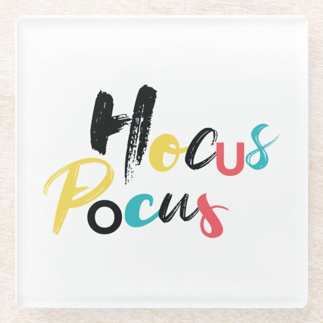 Posavasos De Vidrio Moderno, colorido, divertido, fresco, moderno Hocu (Anverso)