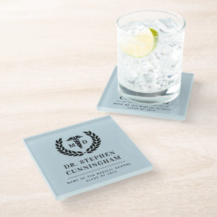 Posavasos De Vidrio Moderno Médico de Medicine Med School Graduado