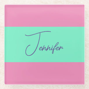 Posavasos De Vidrio Moderno y Minimalista de moda Plata Color sencillo