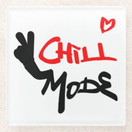 Posavasos De Vidrio Modo Chill activado