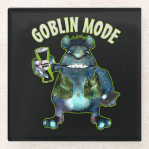 Posavasos De Vidrio Modo Goblin Funny Troll Slobbin Antisocial T