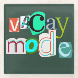 Posavasos De Vidrio Modo retro de vacaciones