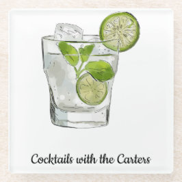 Posavasos De Vidrio Mojito Coctail Coaster