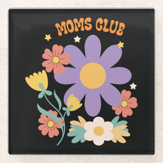 Posavasos De Vidrio Moms Club (Anverso)