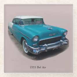 Posavasos De Vidrio Monasterio de vidrio azul/blanco de vidrio de Aire