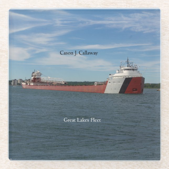 Posavasos De Vidrio Monasterio de vidrio Cason J. Callaway (Anverso)