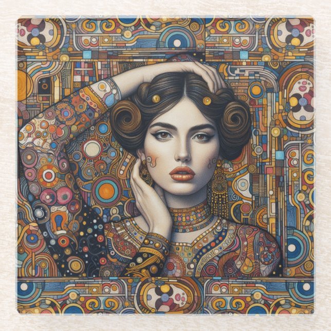 Posavasos De Vidrio Monasterio de vidrio "Celestial Caress" (Anverso)