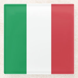 Posavasos De Vidrio Monasterio de vidrio con bandera de Italia