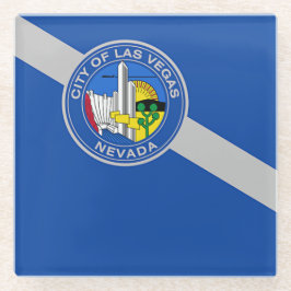 Posavasos De Vidrio Monasterio de vidrio con bandera de Las Vegas, Nev