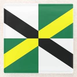 Posavasos De Vidrio Monasterio de vidrio con bandera de Monterrey, EE.