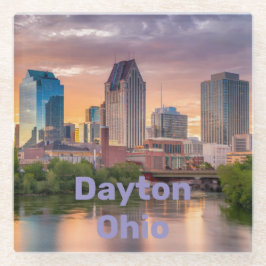 Posavasos De Vidrio Monasterio de vidrio de Dayton Ohio Square