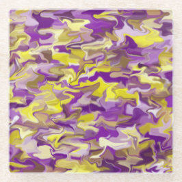 Posavasos De Vidrio Monasterio De Vidrio De Morado Amarillo