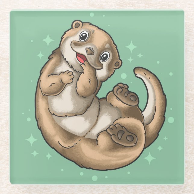 Posavasos De Vidrio Monasterio de vidrio de Otter (Anverso)