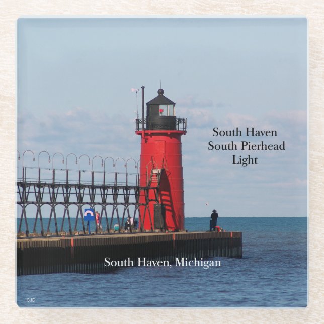 Posavasos De Vidrio Monasterio de vidrio de South Haven South Pierhead (Anverso)
