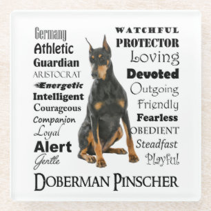 Posavasos De Vidrio Monasterio de vidrio Doberman