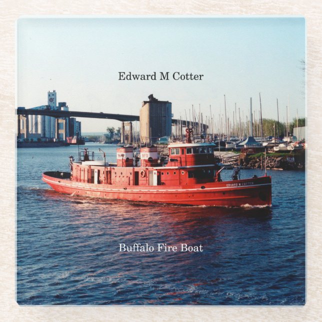 Posavasos De Vidrio Monasterio de vidrio Edward M. Cotter (Anverso)