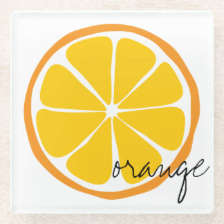 Posavasos De Vidrio Monasterio de vidrio Naranja de verano de cítricos