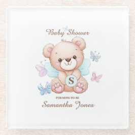 Posavasos De Vidrio Monasterio de vidrio personalizado de Baby Shower