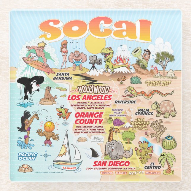 Posavasos De Vidrio Monastre de SoCal (Anverso)