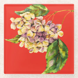 Posavasos De Vidrio Monastre de vidrio de Crimson y Geranium