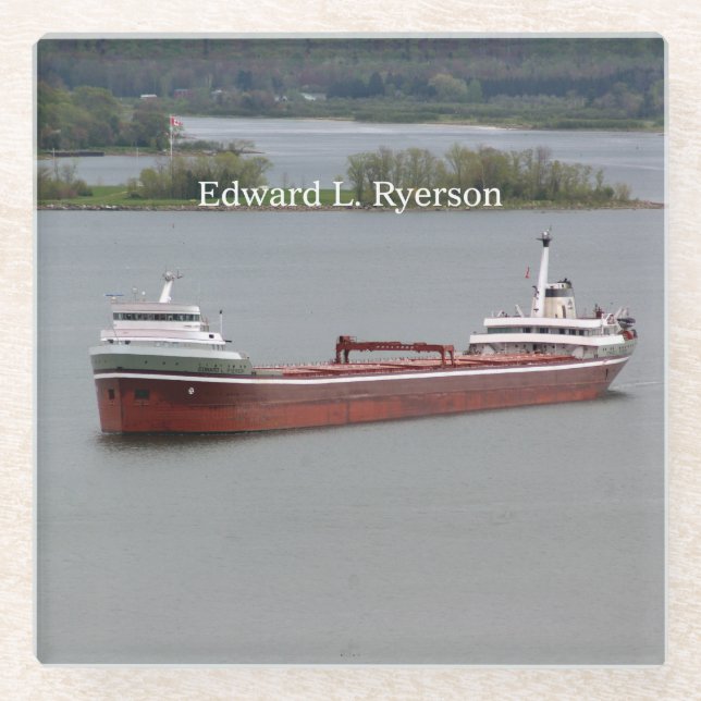 Posavasos De Vidrio Monastre de vidrio Edward L. Ryerson (Anverso)