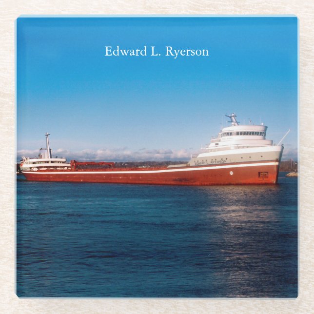 Posavasos De Vidrio Monastre de vidrio Edward L. Ryerson (Anverso)