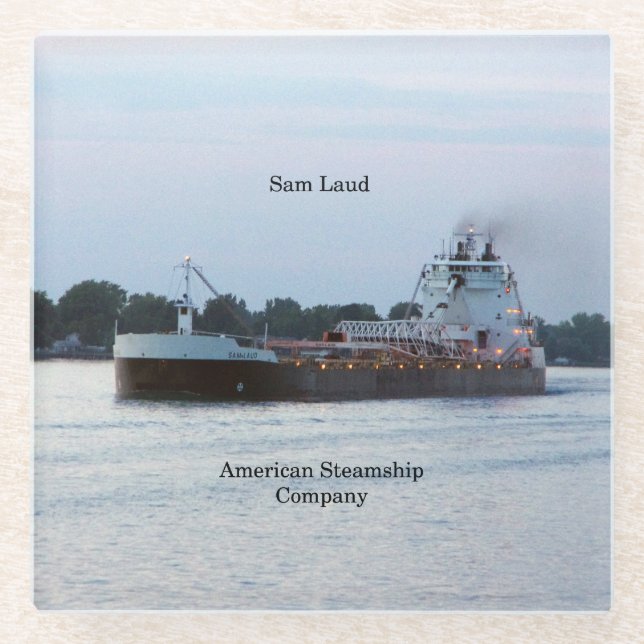 Posavasos De Vidrio Monastre de vidrio Sam Laud (Anverso)