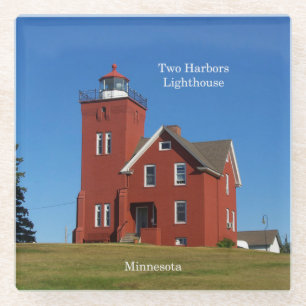 Posavasos De Vidrio Monastre del faro de dos Harbors