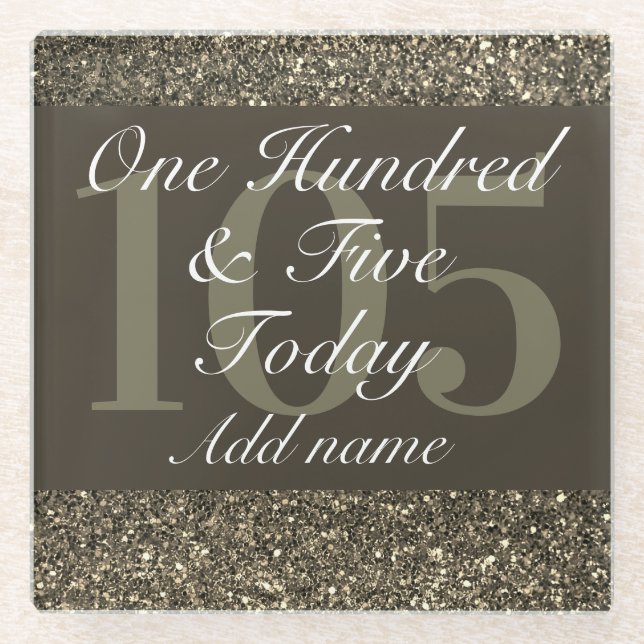 Posavasos De Vidrio Monastre especial glamurosa personalizada 105ª (Anverso)