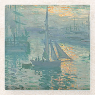 Posavasos De Vidrio Monet Amanecer Sail Coaster