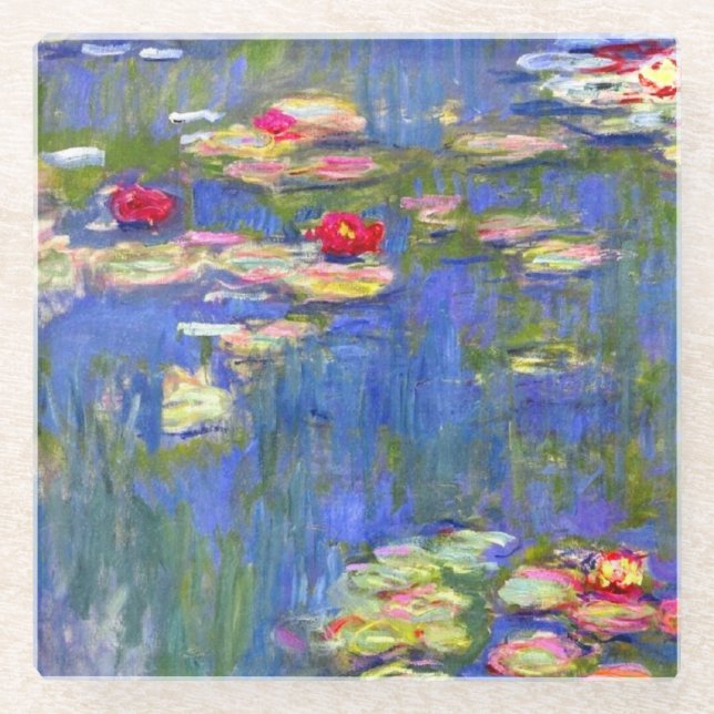 Posavasos De Vidrio Monet Water Lilies (Anverso)