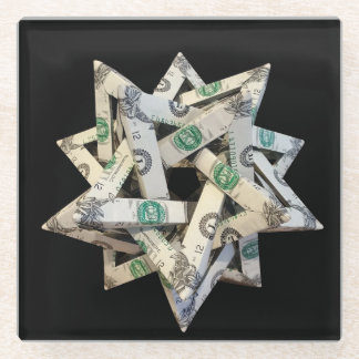 Posavasos De Vidrio Money Origami Five Intersecting Tetrahedra