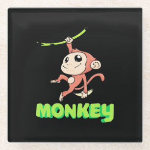 Posavasos De Vidrio Monkey Banana