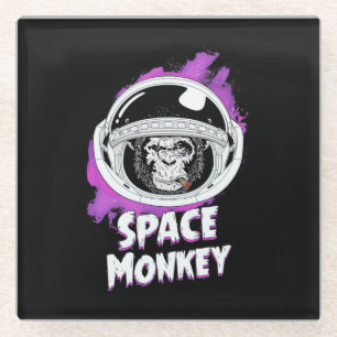 Posavasos De Vidrio Mono del espacio del mono