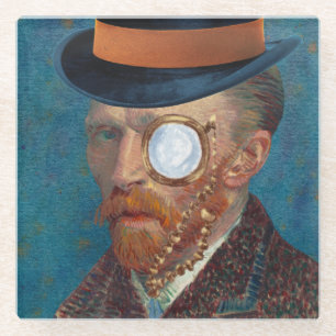Posavasos De Vidrio Monocle Van Gogh En La Máquina De Vidrio De Sombre