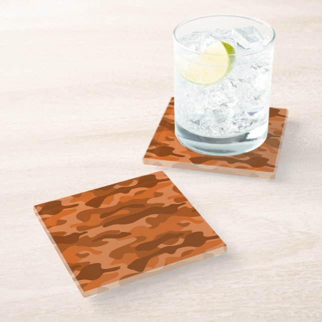 Posavasos De Vidrio Monocolor Camo, Naranja de España (Angular)