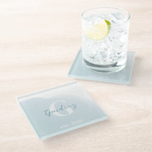 Posavasos de vidrio Monogram Seaglass