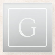 Monograma sutil gradiente gris claro