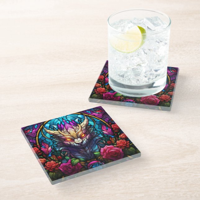 Posavasos De Vidrio Monster Art Glass (Angular)