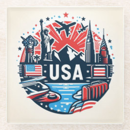 Posavasos De Vidrio Monstruo americano